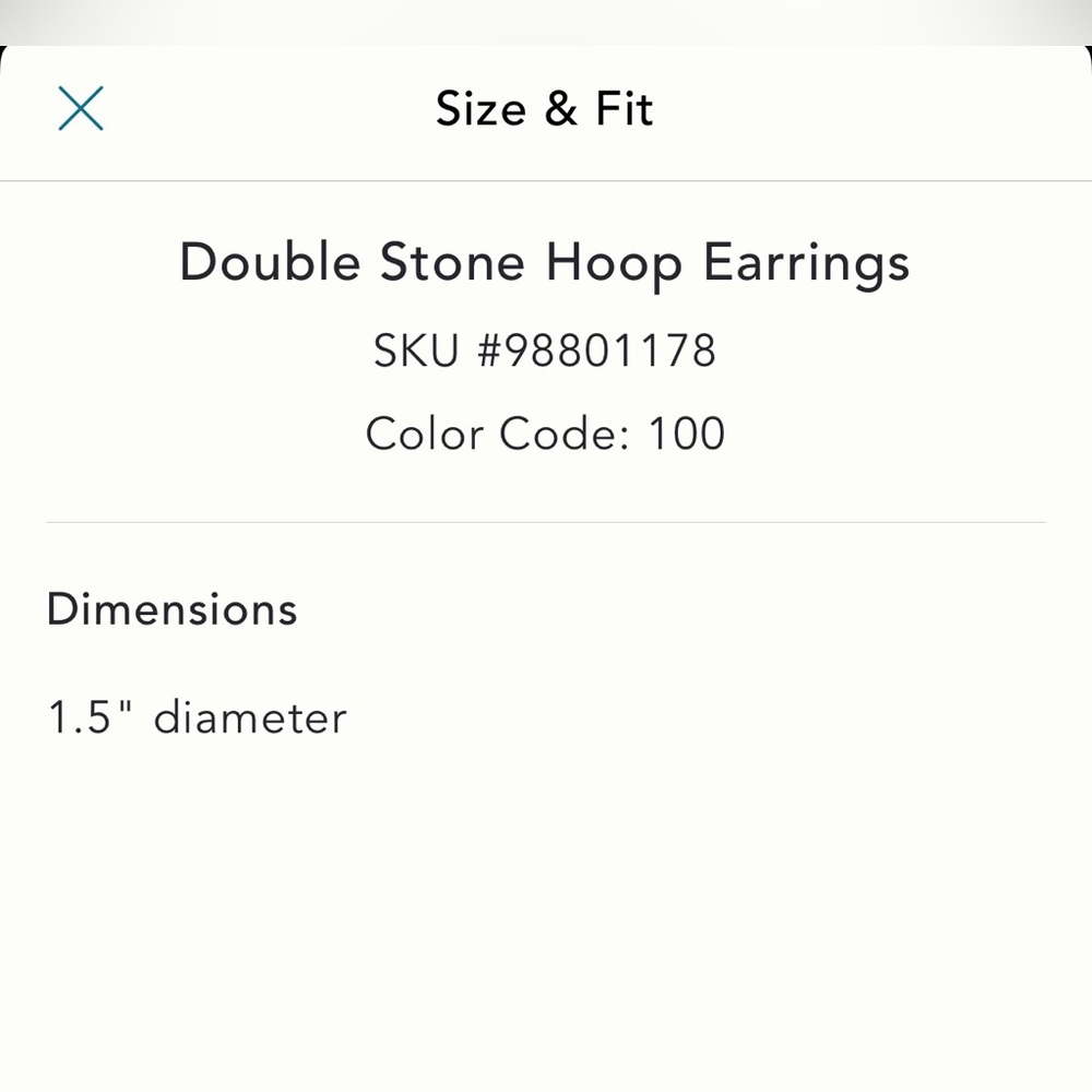 Anthropologie double stone Gold Hoop Earrings - Picture 7 of 16